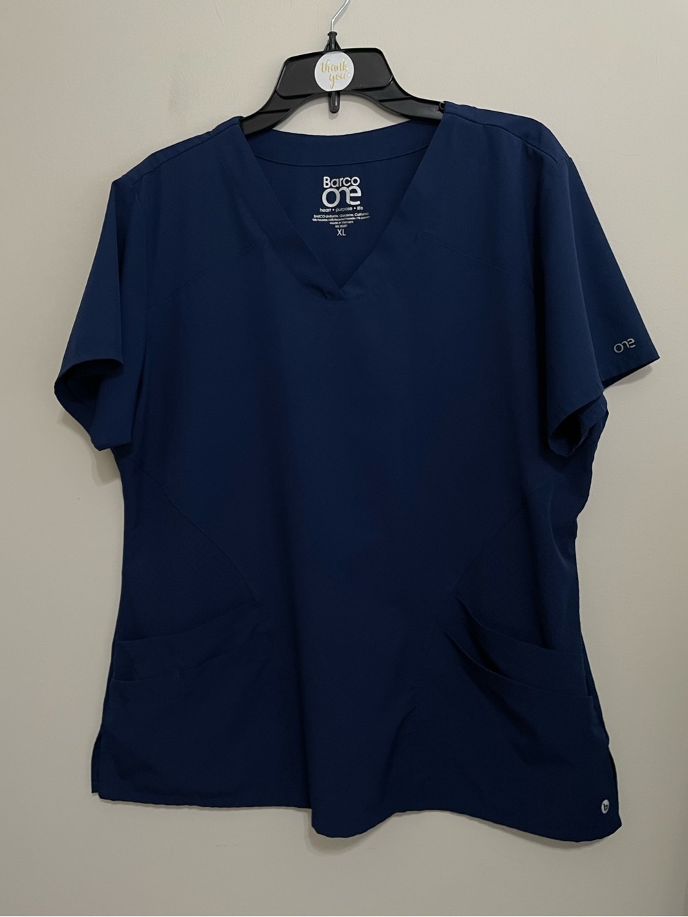 Barco Navy Blue V-Neck Medical Scrub Top
Size X-Large